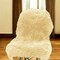 Edge Collections - 2' X 3' - Gold - Elegant Sheepskin Area Rug for Home Decor - 1 Piece